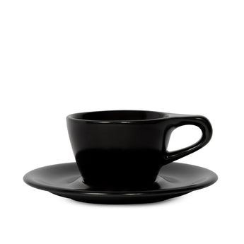 Lino Single Cappuccino Cup & Saucer, Matte Black