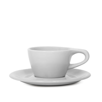 Lino Single Cappuccino Cup & Saucer, Light Gray