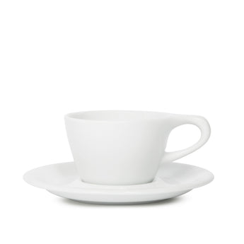 Lino Single Cappuccino Cup & Saucer, White