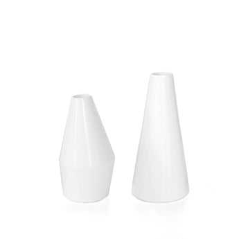Lino Vases, White - Set of two