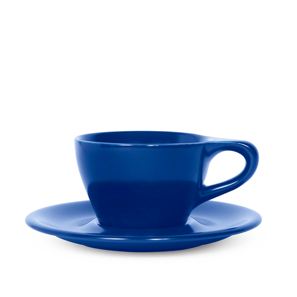 Lino Single Cappuccino Cup & Saucer, Indigo – notNeutral