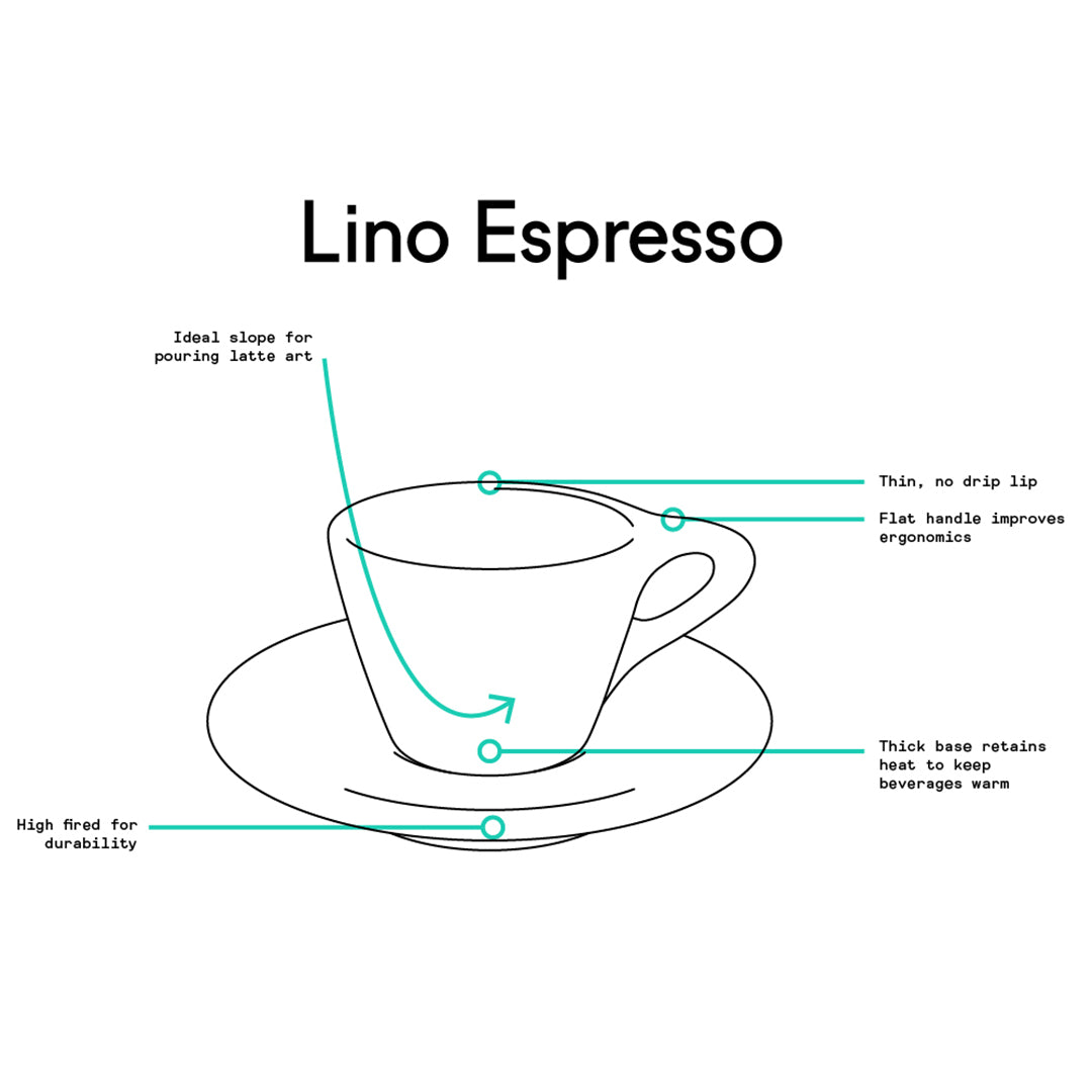 Lino Espresso Cup & Saucer, Indigo