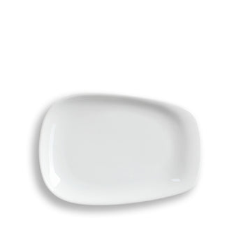 Lino Small Pulled Plate, White