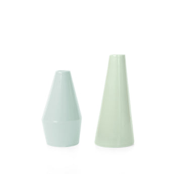 Lino Vases, Green - Set of two