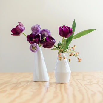 Lino Vases, White - Set of two