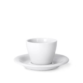 Meno Espresso Cup & Saucer, White