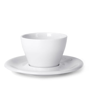 Meno Single Cappuccino Cup & Saucer, White