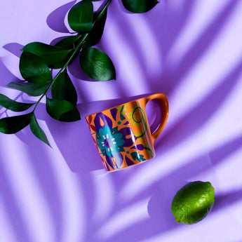 notNeutral x Frank Alcock Lino Mug, Papaya