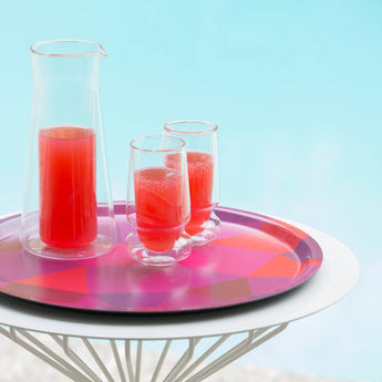 Prismatic Round Tray, Pink