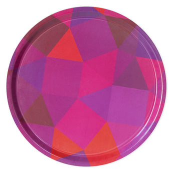 Prismatic Round Tray, Pink